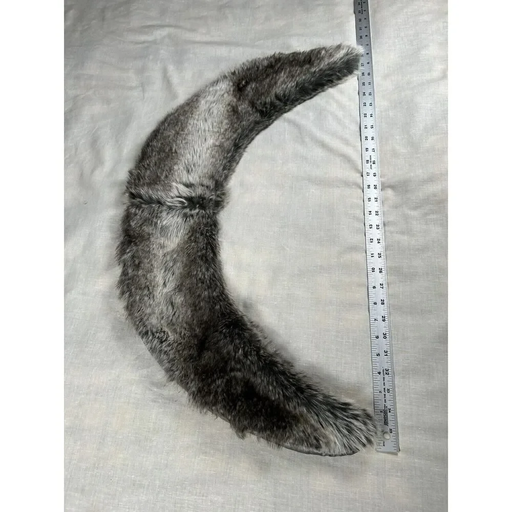 Faux Fur Collar Scarf adjustable Satin Lined Mob Wife Luxury Romantic